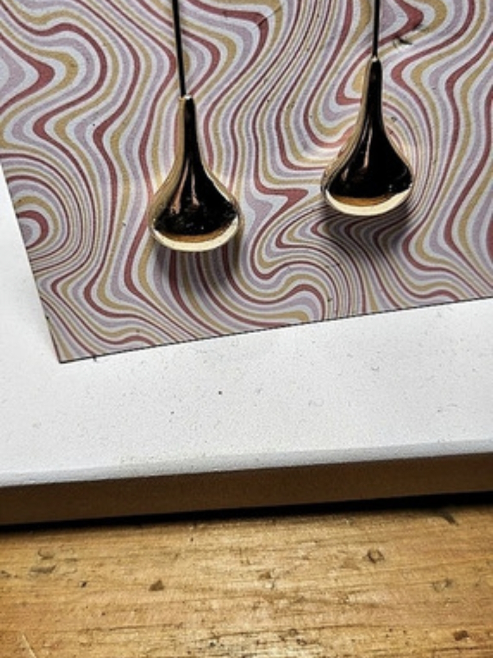 Black & Gold Drop Earrings Like New